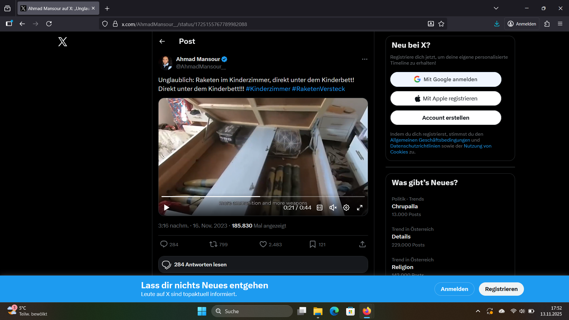 Raketen unter dem Kinderbett?
