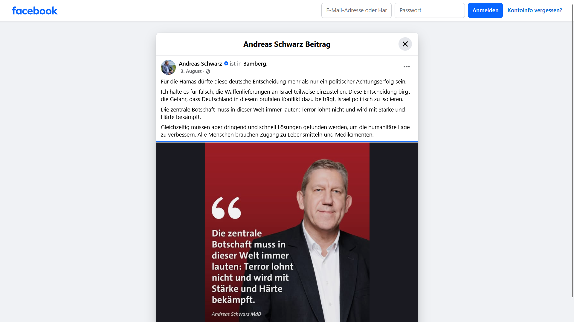 Andreas Schwarz condems suspension of Germanys arms deliveries to Israel